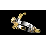 JLV LIGATURE /ustnik ebonit/ Sax baryton PLATINUM PLATED / GOLD